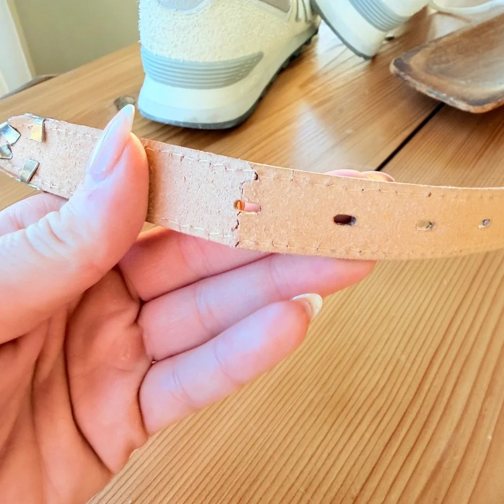 Vintage Western Floral Buckle Leather‎ Belt